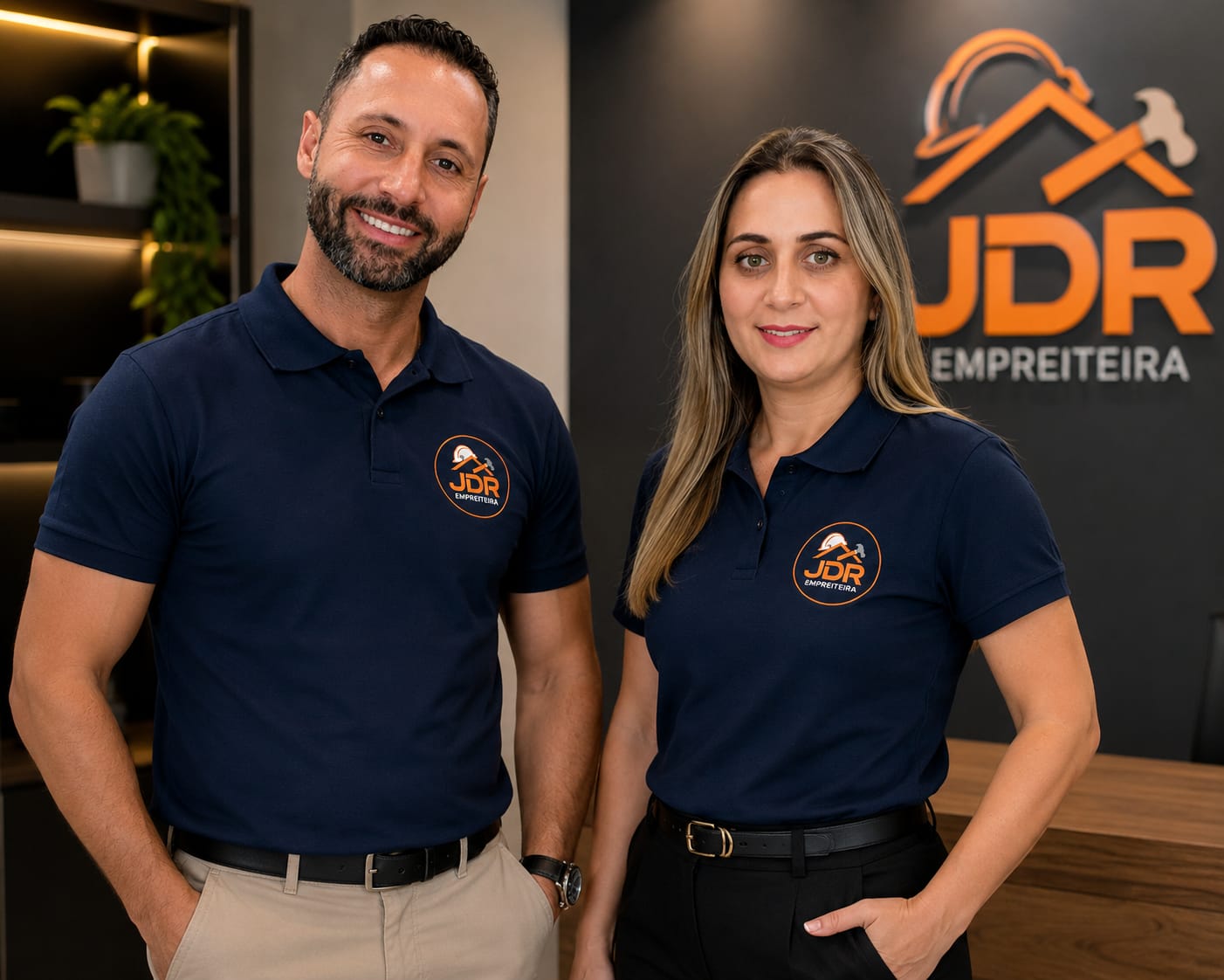 Casal responsável pela JDR Empreiteira